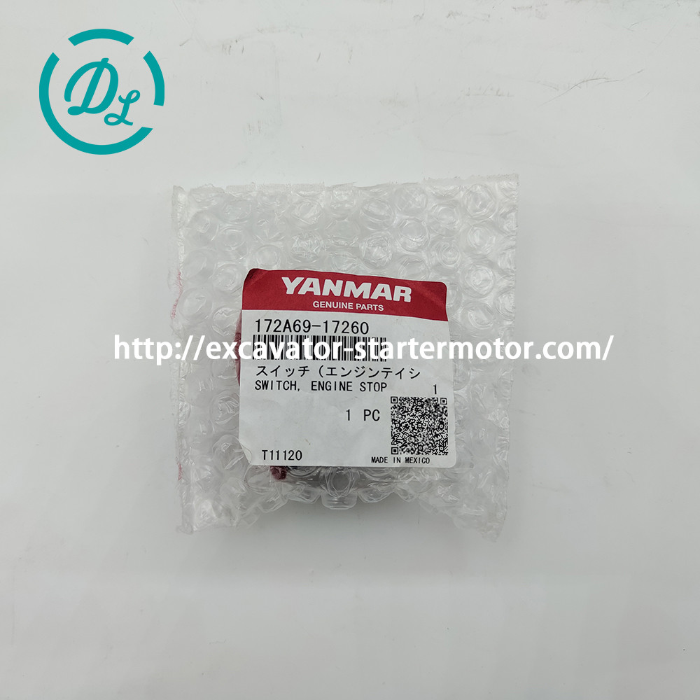 Excavator Switch Engine Stop 172A69-17260 Yanmar VIO30-6 VIO40-6
