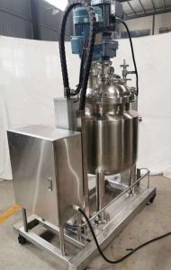China Vacuum 10 Liter Emulsifier Homogenizer Tank Cosmetics Reactors Emulsification Machine factory