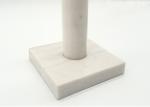 White Stone Paper Towel Holder , Marble Paper Towel Stand Square Base