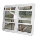 White Glass Aluminum Sash Windows For Bathroom High Durability Easy Cleaning