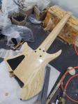 8string headless guitar ash body quilted maple top fanned fret