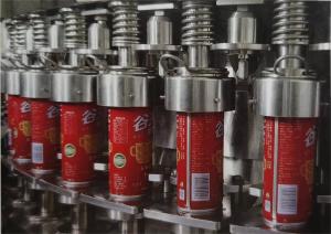 China Stainless Steel Gravity Can Filling And Seaming Machine For Low Viscosity Non Carbonated Liquid factory