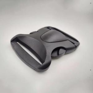 China Customized 3/5 Inch Double Side Release Buckle Black Plastic Slide Strap Adjuster factory