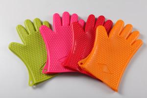 China five finger silicone oven mitts/ oven glove OEM offer sizes:27*17 material:silicone factory