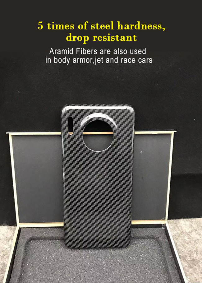 Glossy Finish Super Slim Huawei Mate 30 Aramid Fiber Huawei Case