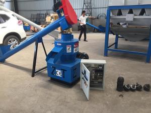China LSKJ250 biomass wood pellet mill 380v/50hz/15kw 300-400kg per hour for Poland client factory