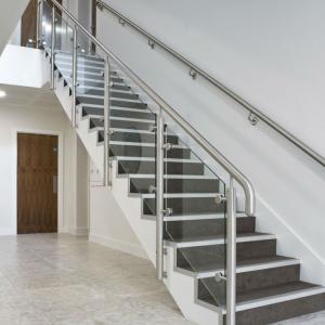 Frameless Glass Railing For Deck , Internal Staircase Glass Balustrade Handrails