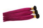 Double Drawn Purpled Color Straight Hair Unproduced Virgin Brazilian Hair