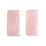 Massager Rose Quartz Jade Gua Sha Comb 21cm Length