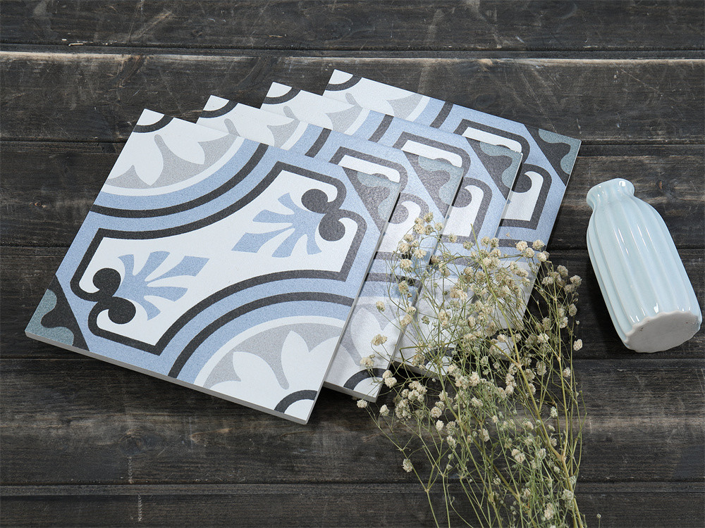 Blue 200x200mm Eco-Friendly Ceramic Rustic Tiles For Living Room And Durable Wall Tile For Kitchen