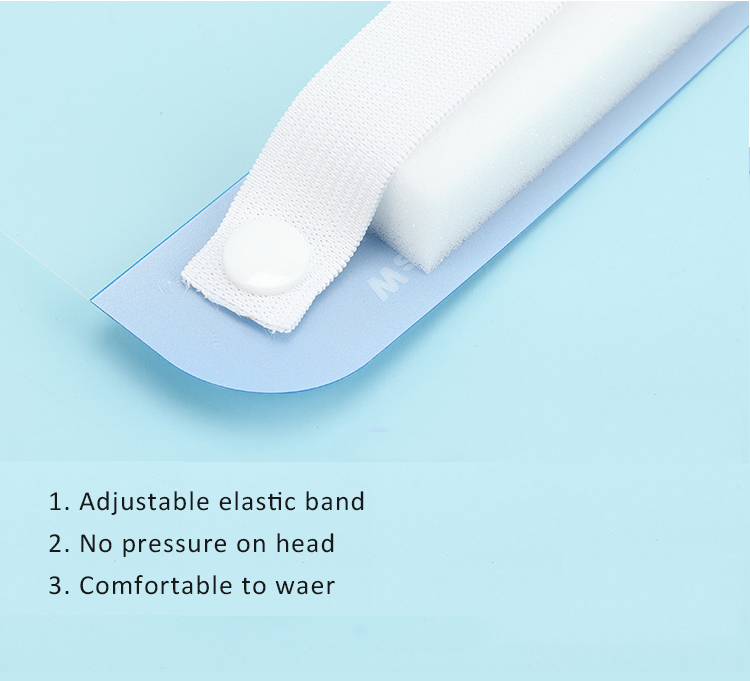 Latex Free Clear Plastic Face Shield Elastic Band Wearing Environmentale Friendly
