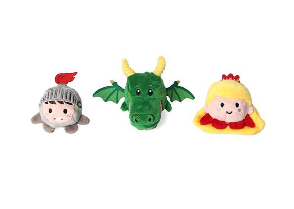 Interactive Soft Durable Dog Toys Plush TPR Fairy Tale Warrior Dragon Shape 2.48
