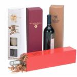 sliding drawer gift wine box one bottle wine paper box with ribbon