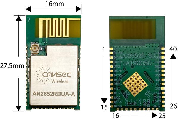 China TI CC2652 RF 2.4 Ghz Wireless Transceiver Module AN2652RBUA-A factory