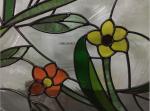 300mm 200mm Victorian Leaded Stained Leaded Glass Patina Caming
