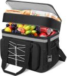 40L Portable Waterproof Insulated Cooler Bag Dual Compartments For Beach Camping