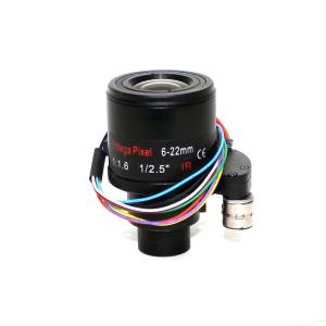 China HD DC Focus 5MP 6-22mm 1/2.5&quot; F1.6 Motorized Zoom Lens factory