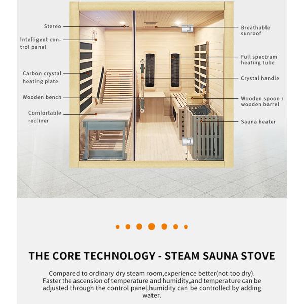 Traditional Style Traditional Steam Sauna Room Steamer Indoor Wooden Infrared Dry Sauna Room Traditional Sauna With Heater