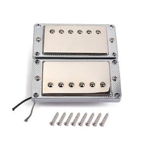 China Alnico 5 Chrome Metal Pickup Dual Coil Closed Mini Humbucker for LP Guitar Bridge factory