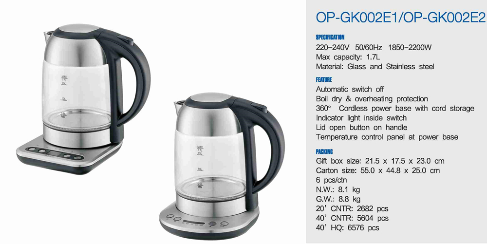 Convenient Electric Water Kettle with 360 Degree Rotational Base 50/60Hz Rate
