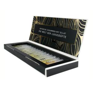 China Luxury Paper Cosmetic Packaging Boxes 2ml 5ml Perfume Gift Box Set factory