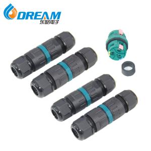 China Pa66 3pin Waterproof Cable Connector Ip68 Male/Female Electrical Connector for Outdoor factory