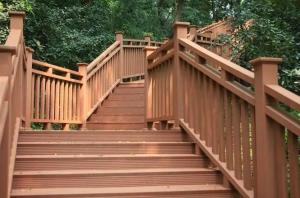 China ECO Recycle Wpc Stair Railing Plastic Superior Systems Vinyl Railing Decking factory