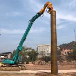 Q355B Material 47-52T Excavator Pile Driver Attachment For SANY CAT HITACHI