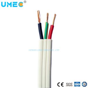 China BS ASTM Standard Domestic 3 Core Cable 1.5mm 2.5mm 6mm PVC Insulated Twin Earth TPS Flat Cable BVVB Blvvb factory