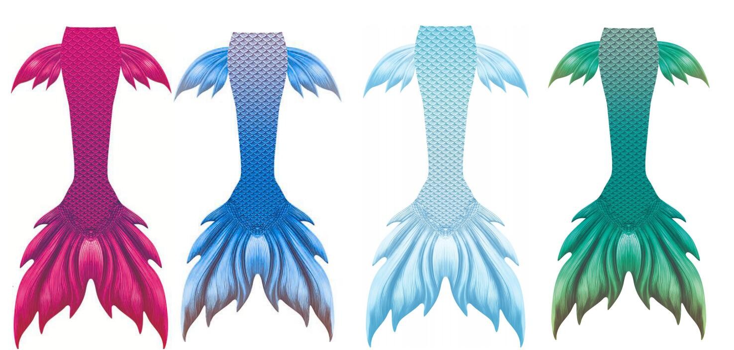 Mermaid Tail Fin Monofin Swimmable Costume For Swimming With Fin Size For 6Y Up
