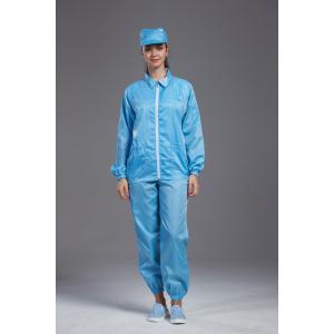 ESD Anti static cleanroon jacket and pants autocalved sterilization blue color