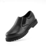Goodyear Welted Chef Shoes Black Full Grain Leather Slip Resistant Work Shoes