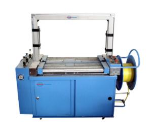 China Paper Bundle Carton Strapping Machine , Semi Auto Package Strapping Machine factory