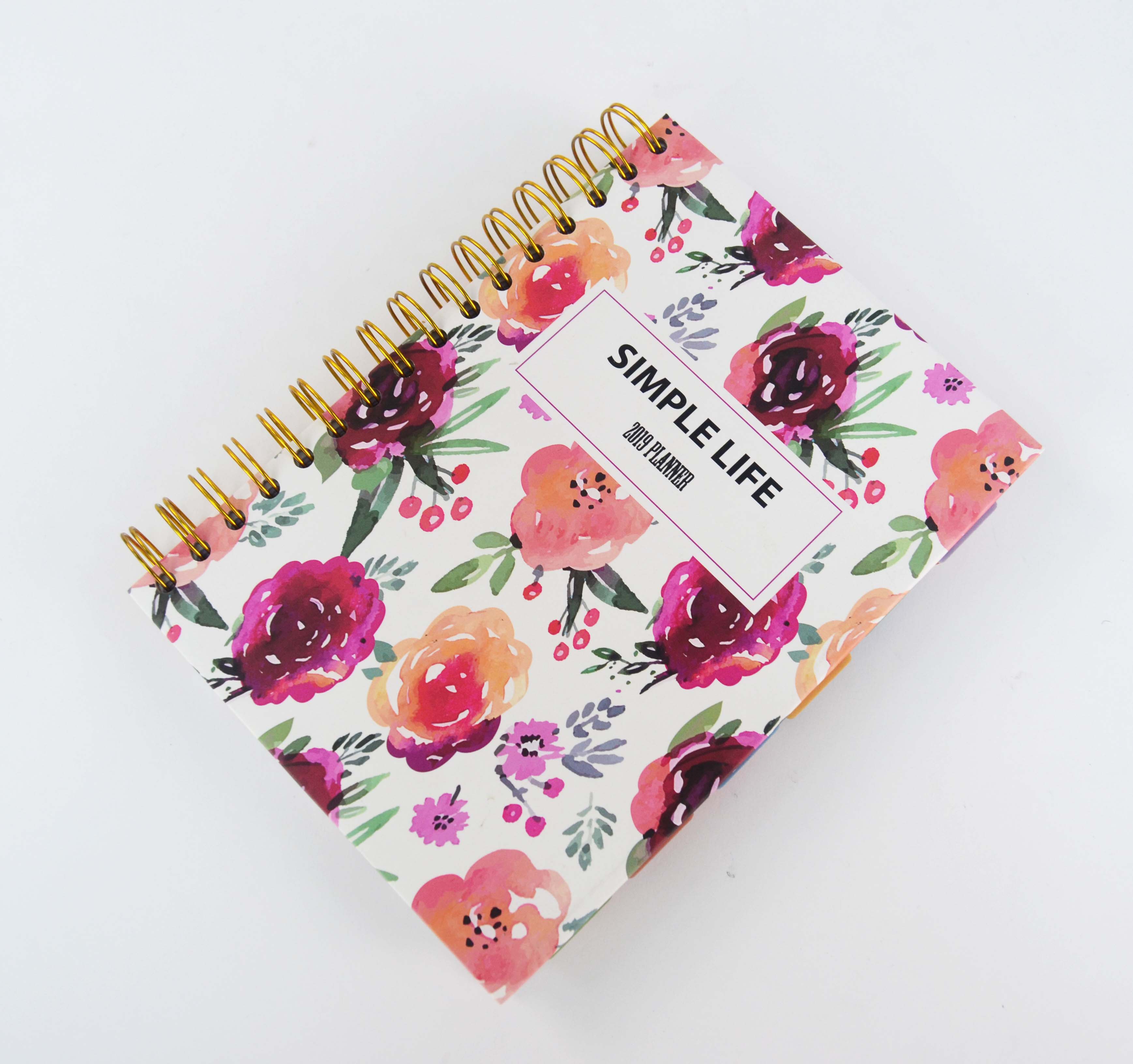 Gold Spiral Binding Academic Year Planner with Work Management and Organized Planning