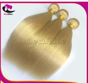 China Unprocessed 100% Original Russian Hair Full Cuticle Can Be Dyed 10&quot; to 30&quot; 613# Blonde factory