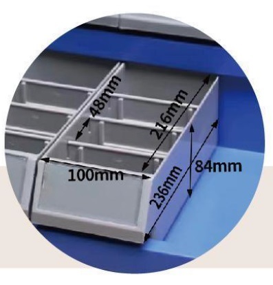 ABS Medicine Trolley with double side drawers medical trolley cart