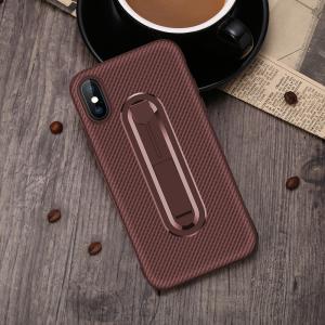 Color Black Carbon Fiber Invisible Kickstand TPU Case Back Cover For Samsung S7 Edge S9 Plus NOTE9 J2Prime J7Pro J6 2018