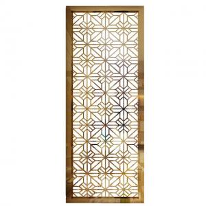 China Home Decorative Metal Folding Screen Room Divider 201 304 Stainless Steel factory