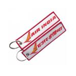 Twill Merrowed Embroidered Key Chain Tag For Souvenir Gift 13cm × 3cm