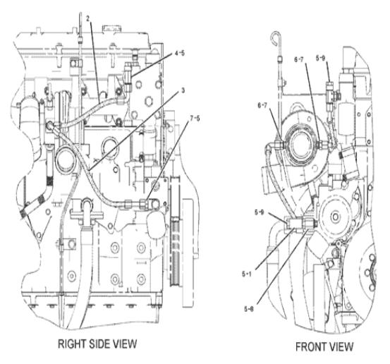 243-6727 244-0988 2436727 2440988 Turbocharger Line Hoses For 330D Excavator Spare Parts