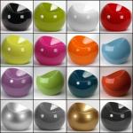 Apple Ball Fiberglass Arm Chair Glossy Designed By Eero Aarnio Short Round Stool