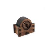 Polished Home Decor Walnut Wood Coasters Wood Drink Coasters With Holder