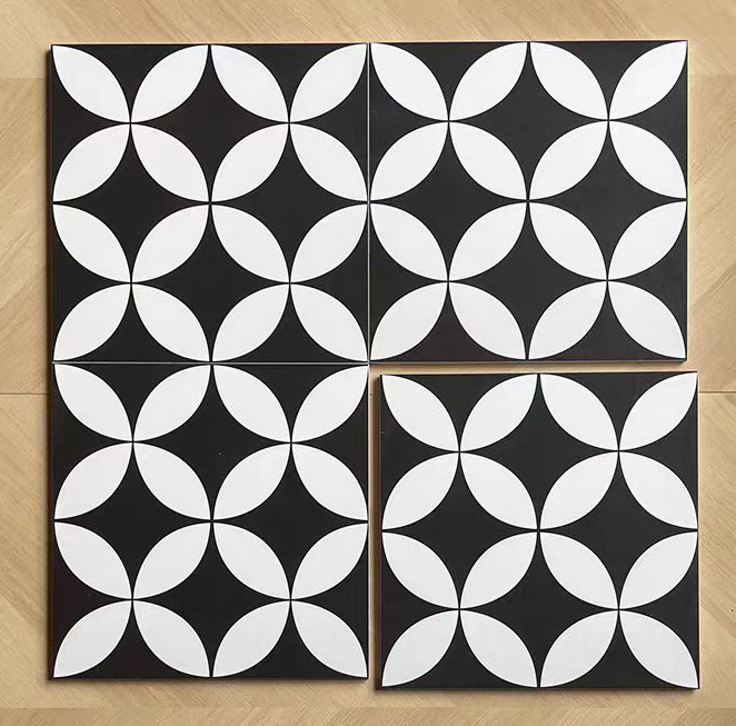 White And Black 200x200mm Ceramic Rustic Tile For Living Room And Wear-Resistant Wall Tiles For Balcony