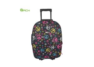 China 18.5 Inch Round Shape Graffiti Luggage Set With Soft Shell factory