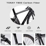 7.9kg Lightweight Carbon Bike 44cm 47cm with 25C Tire