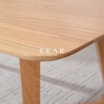 Solid Oak Wood Coffee Table Modern Sofa Table