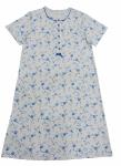 Blue Floral Printed Strap Ladies Night Dresses Sleepwear For Autumn Season