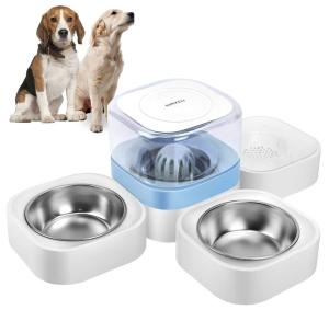 China 2 Stainless Steel Automatic Water Feeder Raised Dog Cat Bowl 10cm factory
