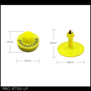 China Small Size Customized TPU Yellow Rfid Cattle Management factory