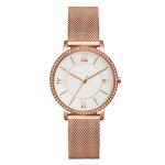 ODM OEM Logo Womens Fashion Watch Mesh Band IP Rose Gold Color